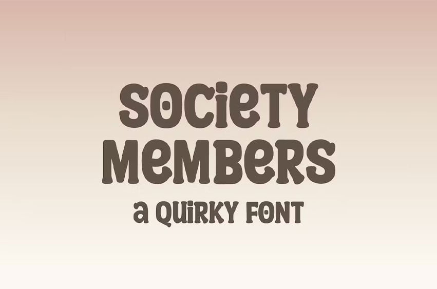 Society Members Font