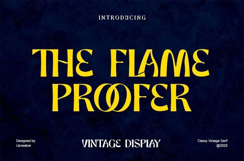 The Flame Proffer Font