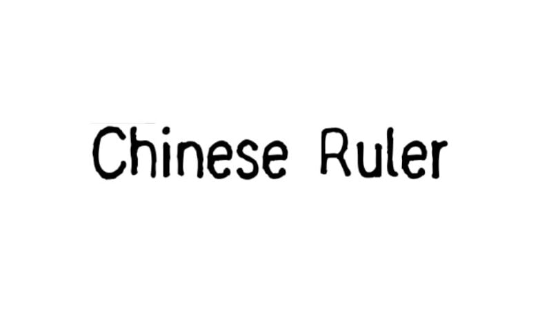 Chinese Ruler Font