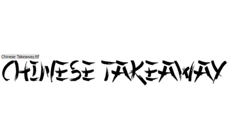 Chinese Takeaway Brush Font