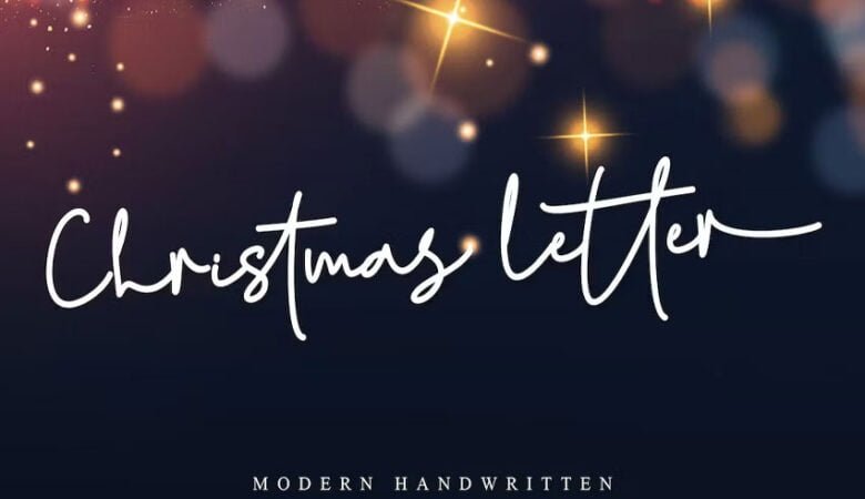 Christmas letter Font