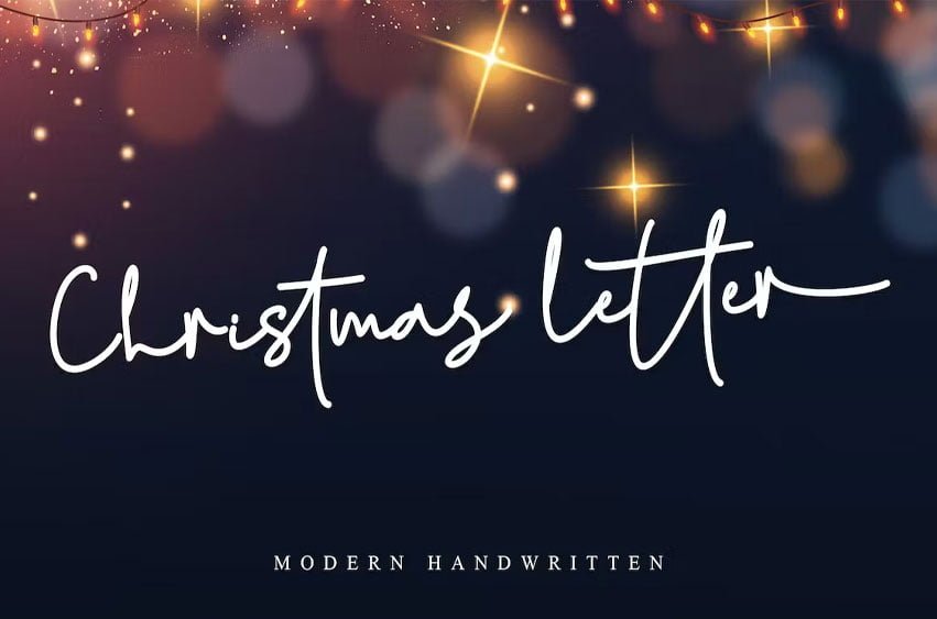 Christmas letter Font