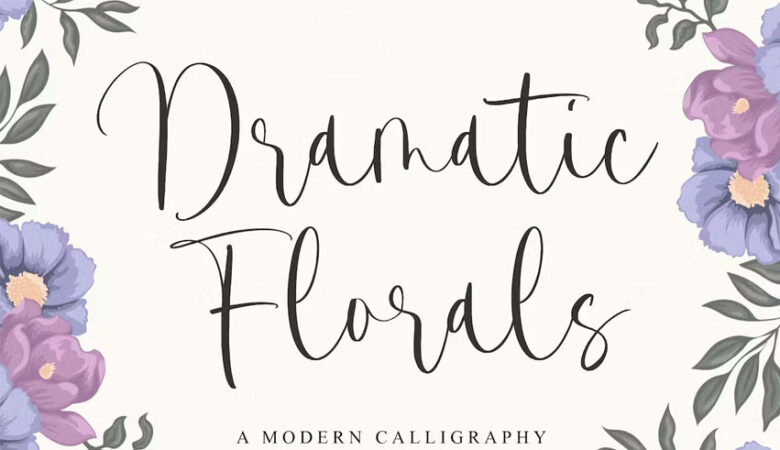 Dramatic Florals Font