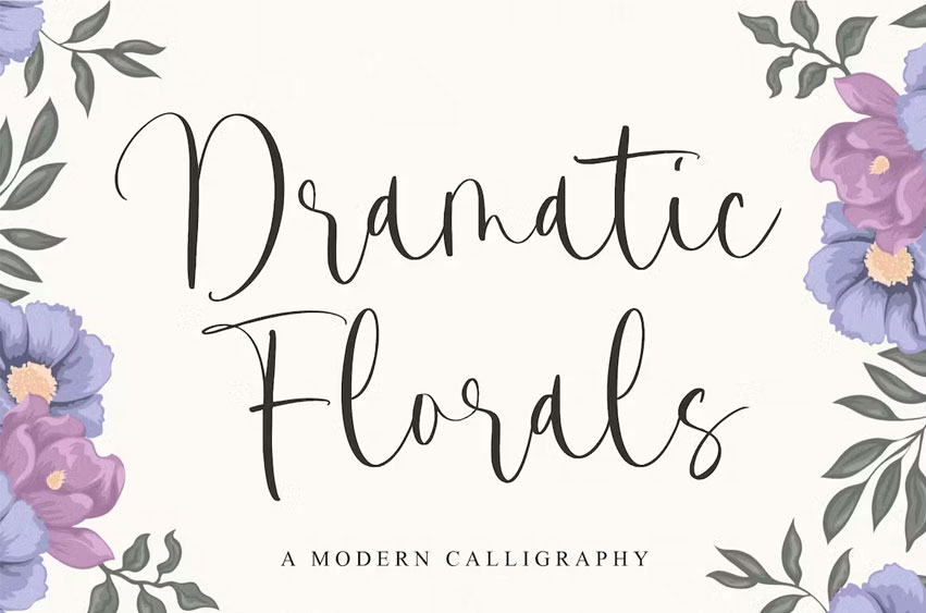 Dramatic Florals Font