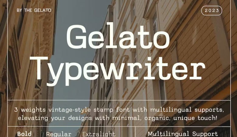 Gelato Typewriter Font