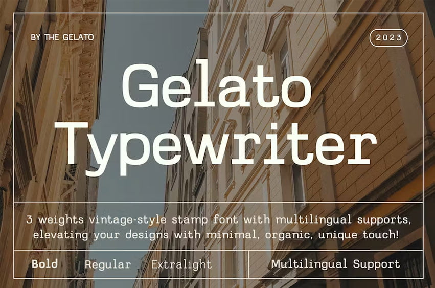 Gelato Typewriter Font