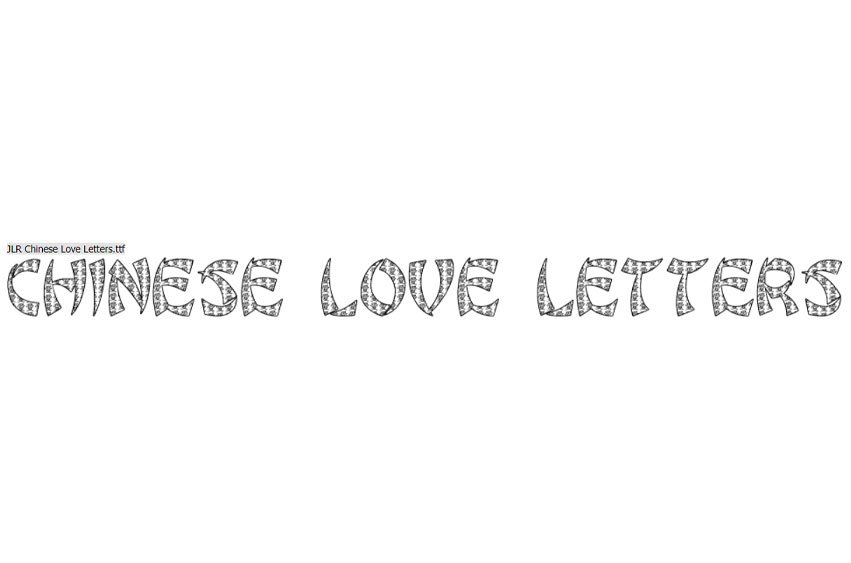 JLR Chinese Love Letters Font