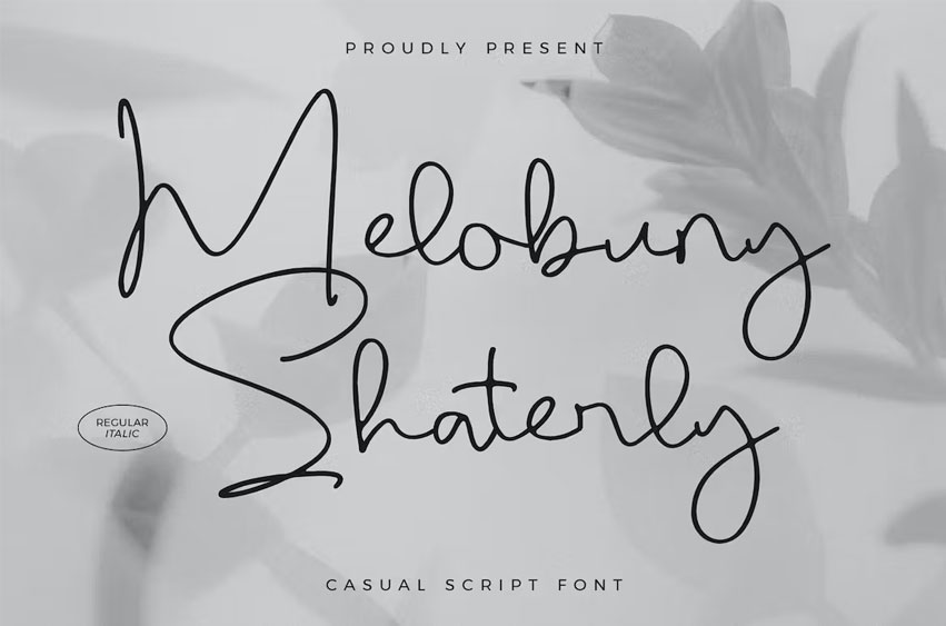 Melobuny Shaterly Font