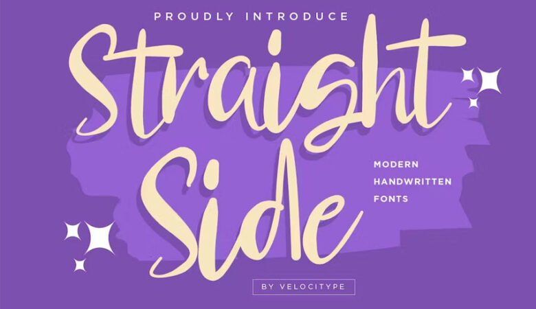 Straight Side Font