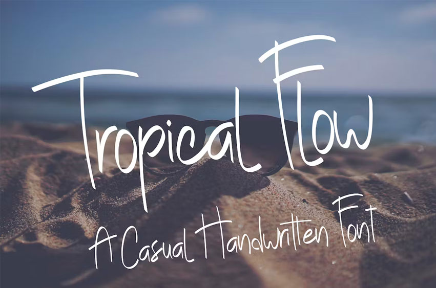 Tropical Flow Font