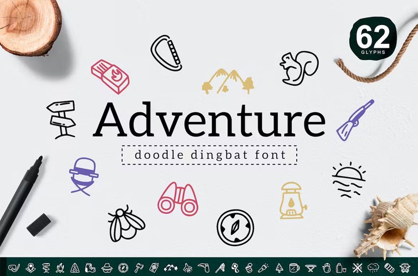 Adventure Dingbat Font