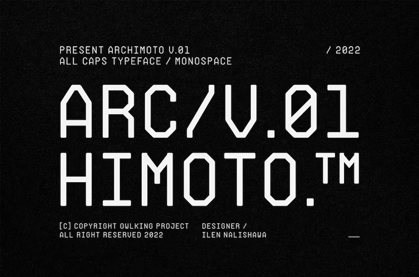 Archimoto V.01 Font