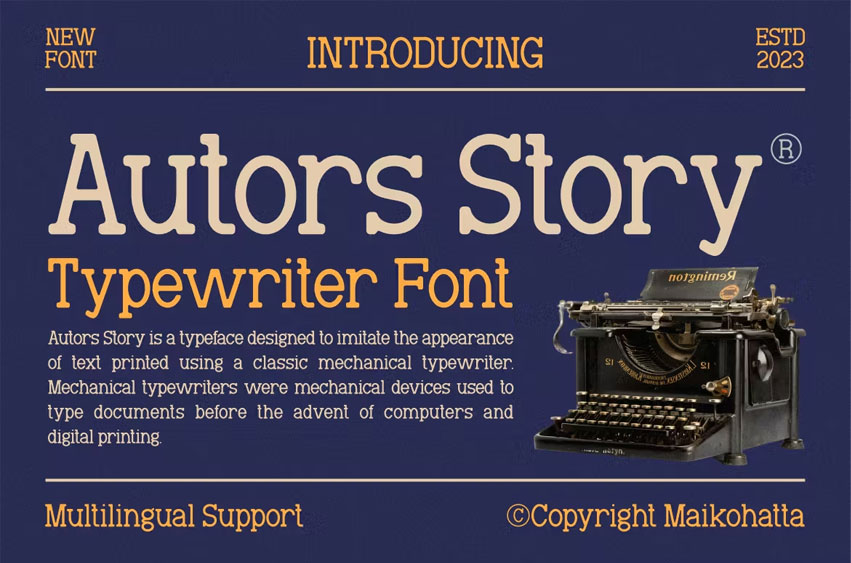 Autors Story Font