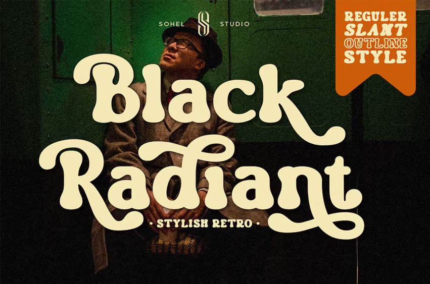 Black Radiant Font