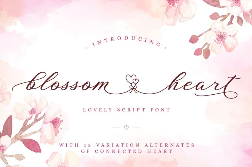 Blossom Heart Font