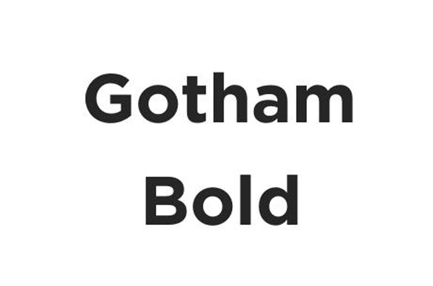 Gotham Bold Font