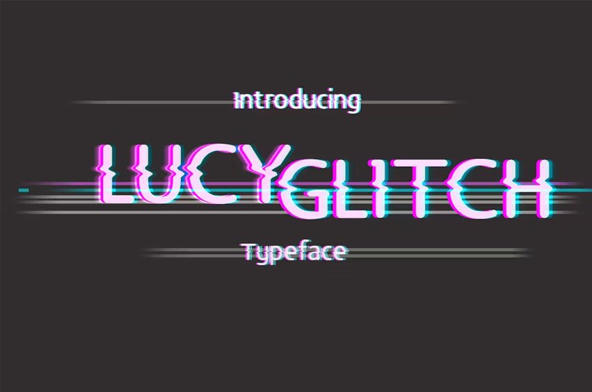 Lucy Glitch Font
