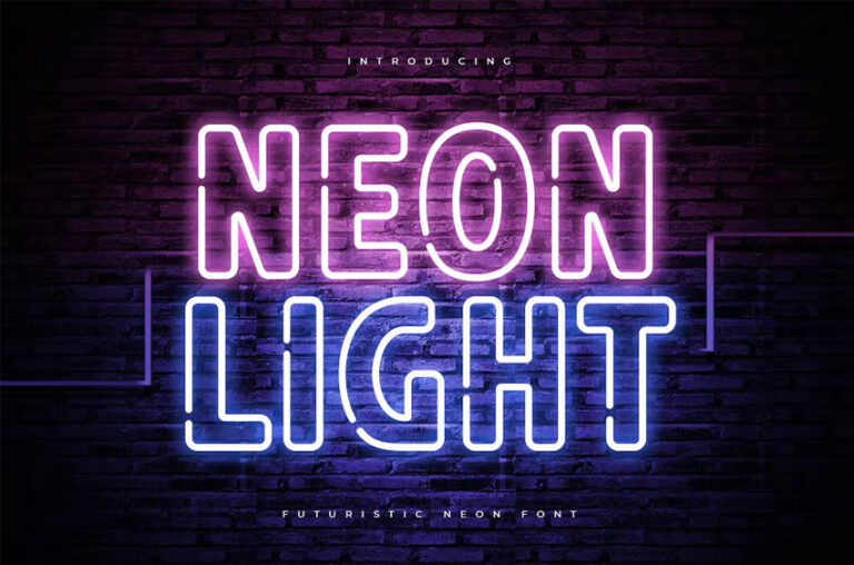 Neon Light Font - FreeDaFonts