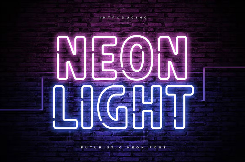 Neon Light Font - FreeDaFonts