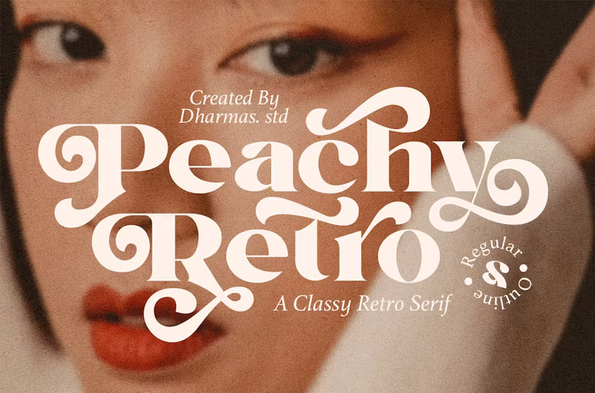 Peachy Retro Font