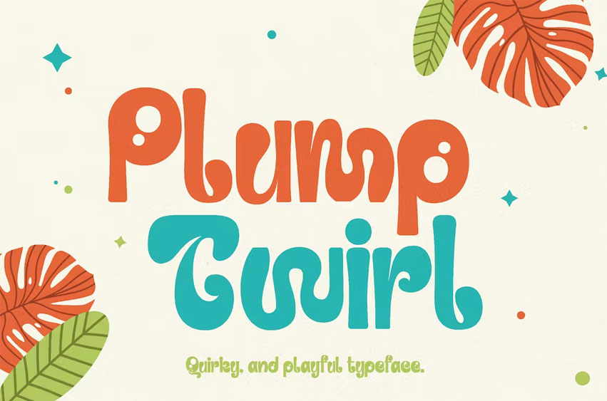 Plump Twirl Font