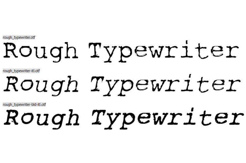 Rough Typewriter Font - FreeDaFonts