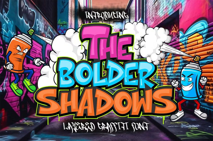 The Bolder Shadows Font