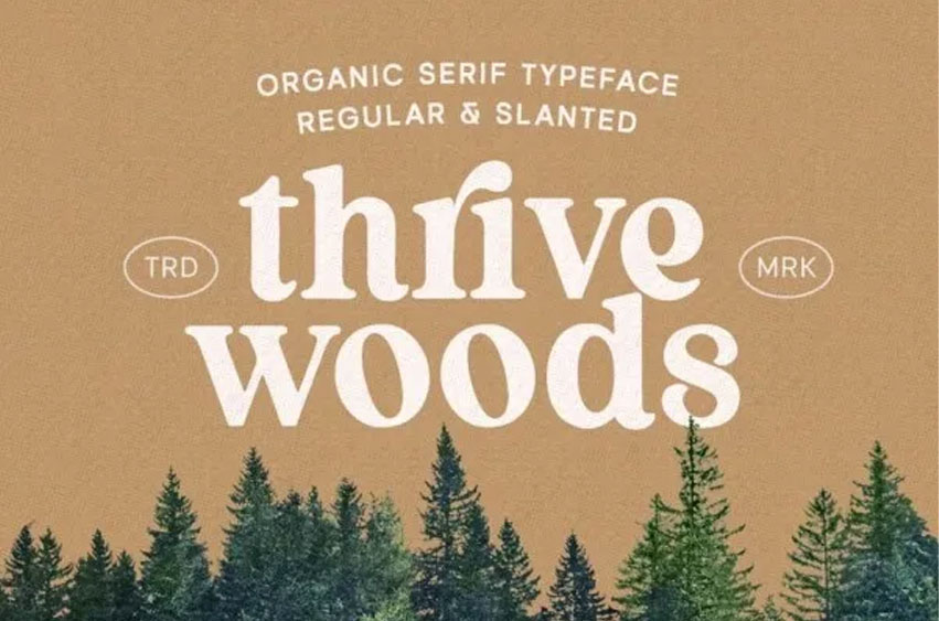 Thrive Woods Font