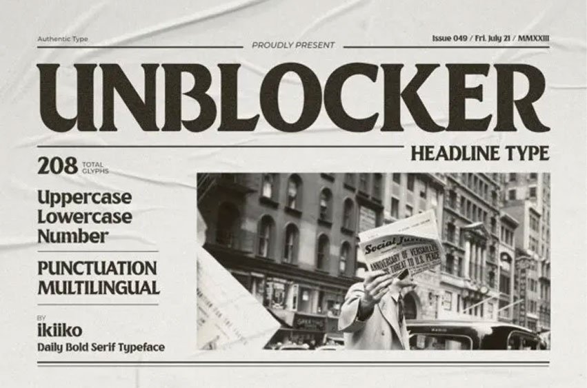 Unblocker Font