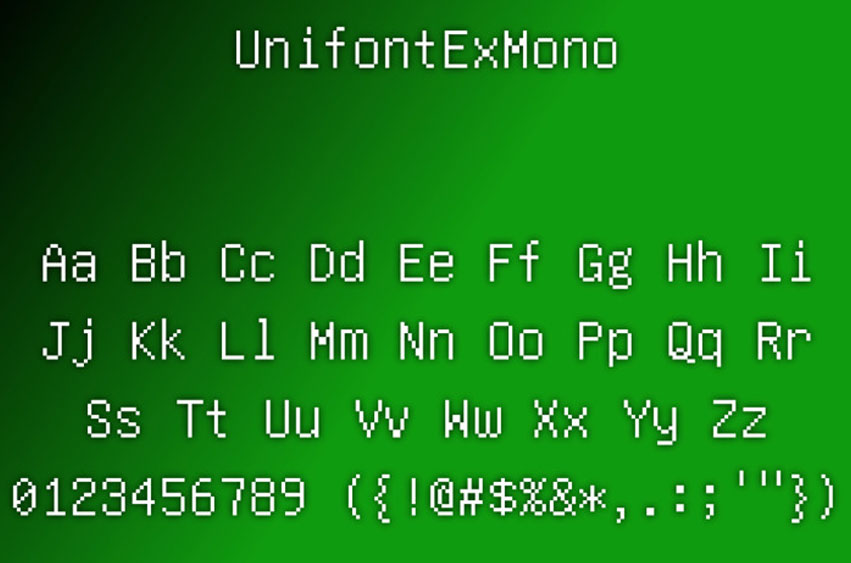 UnifontEX Font