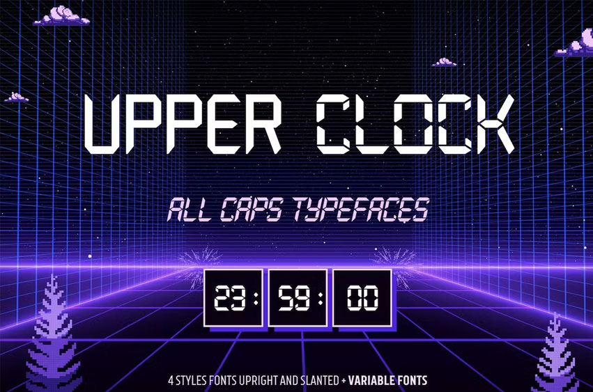 Upper Clock Font