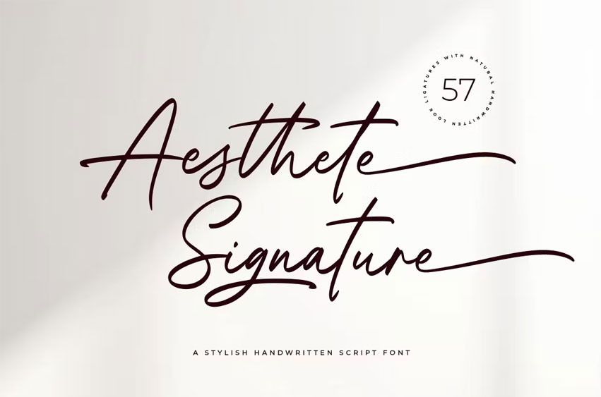 Aesthete Signature Font