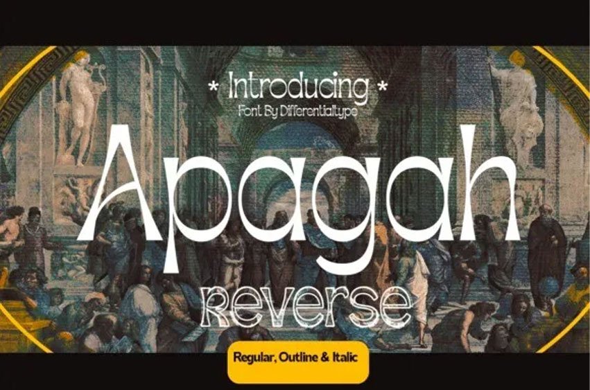 Apagah Reverse Font