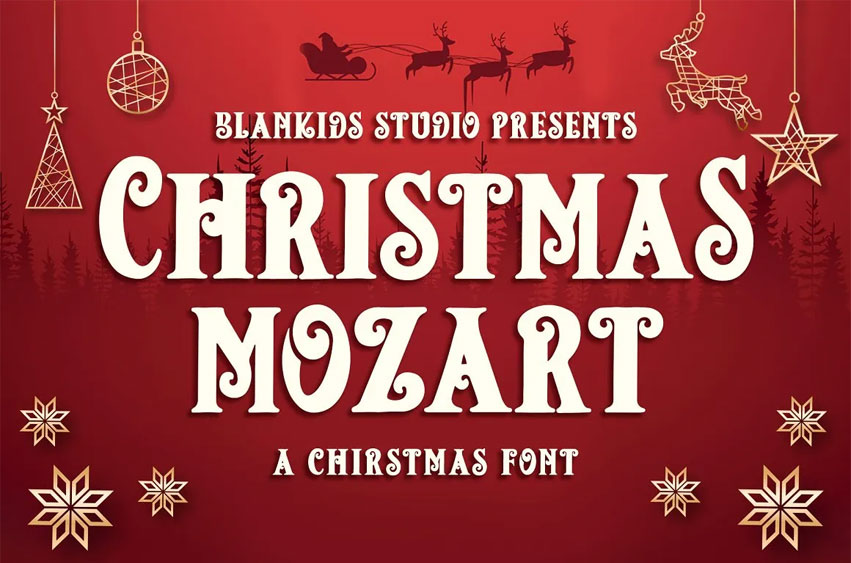 Christmas Mozart Font