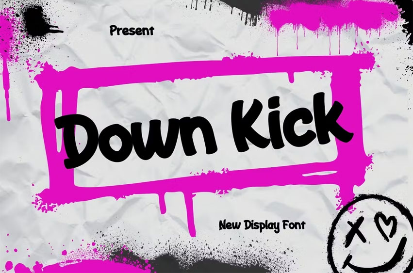 Down Kick Font