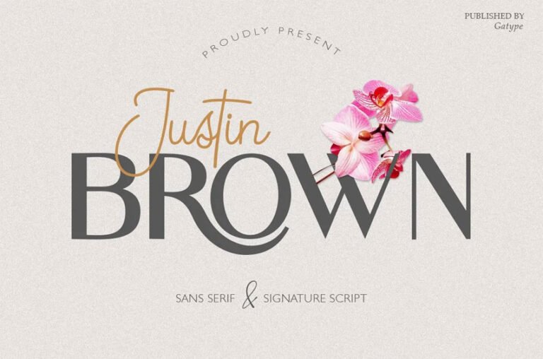 Justin Brown Font - FreeDaFonts