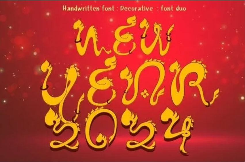 New Year 2024 Font