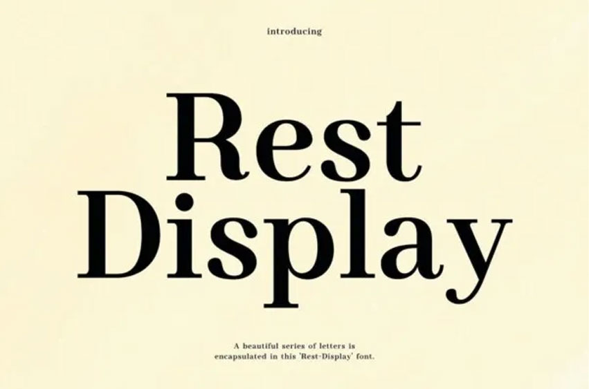 Rest Display Font