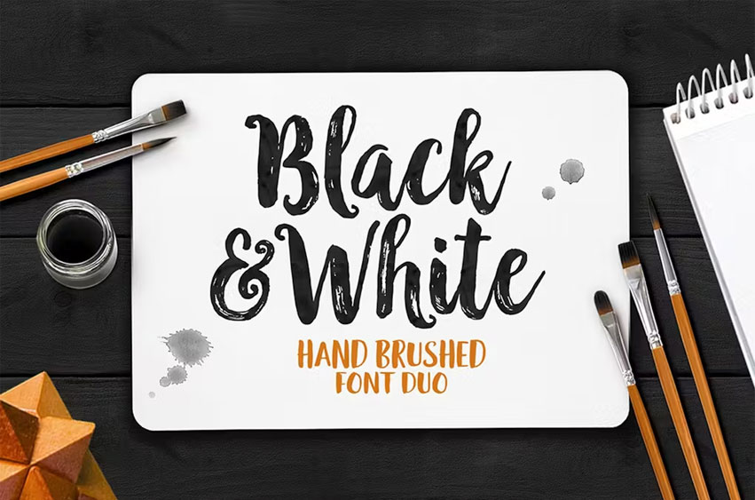 Black And White Font