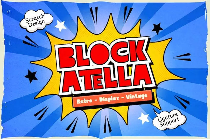 Block Atella Font