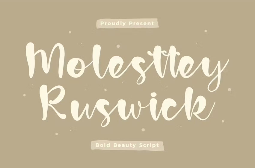 Molesttey Ruswick Font