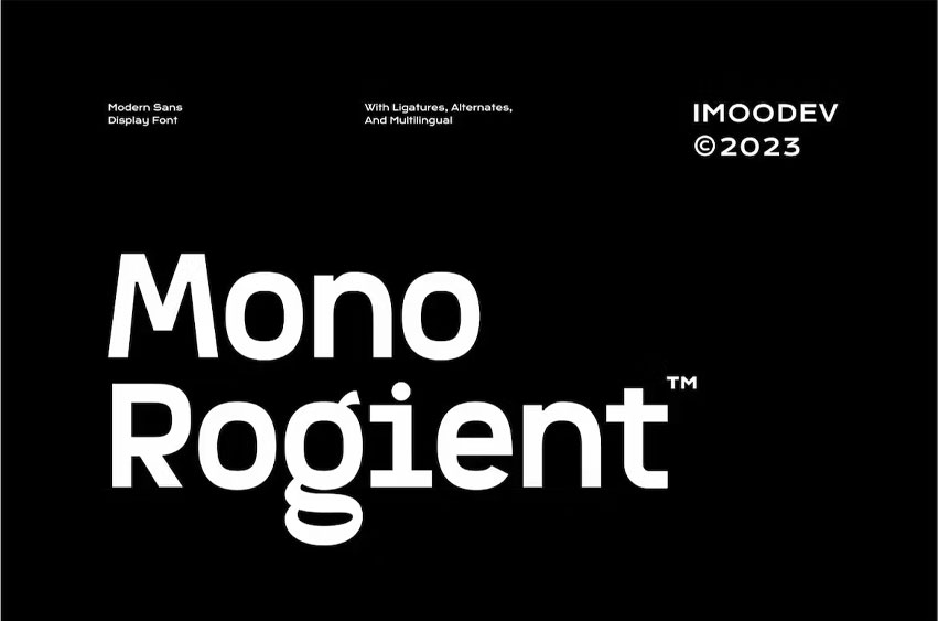 Mono Rogient Font