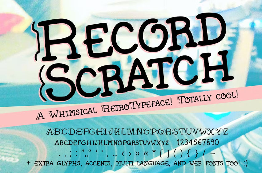 Record Scratch Font