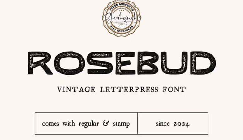 Rosebud Vintage Font