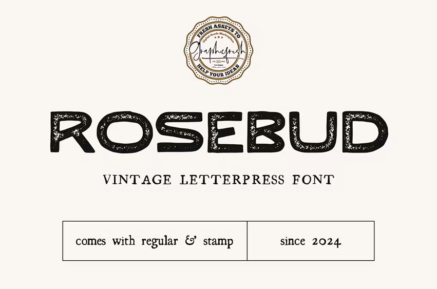 Rosebud Vintage Font