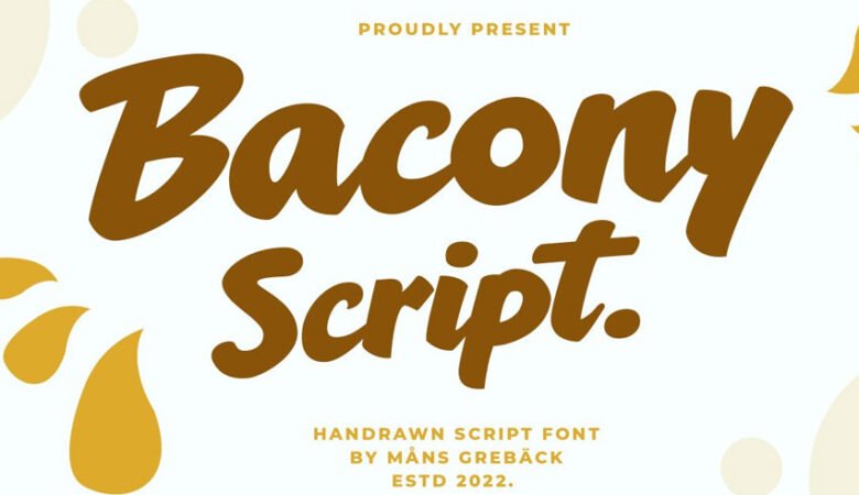Bacony Script Font