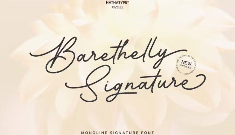 Barethelly Signature Font