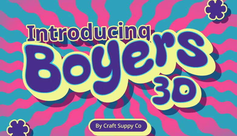 Boyers 3D Font