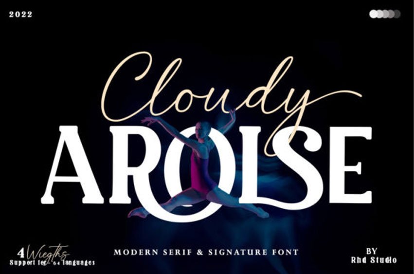 Cloudy Arolse Font