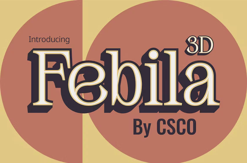 Febila 3D Font